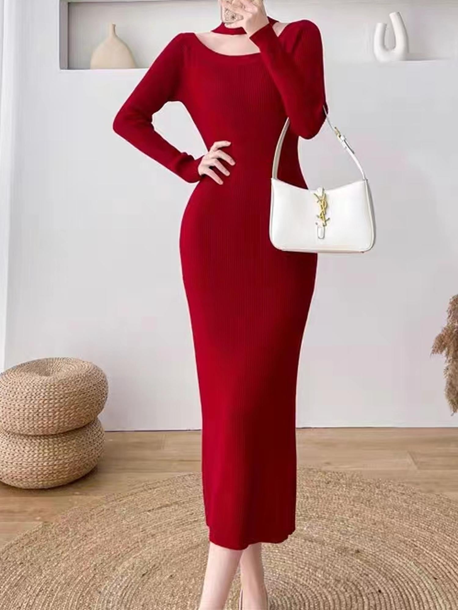 chinese dress ladies Tracy Studio Crystal - Embellished Long Sleeve Bodycon Full Dress main image 1