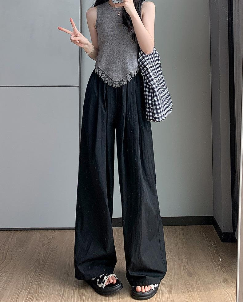Shop Black Baggy Fit Elasticated Pants - for Women | OUTZIDR