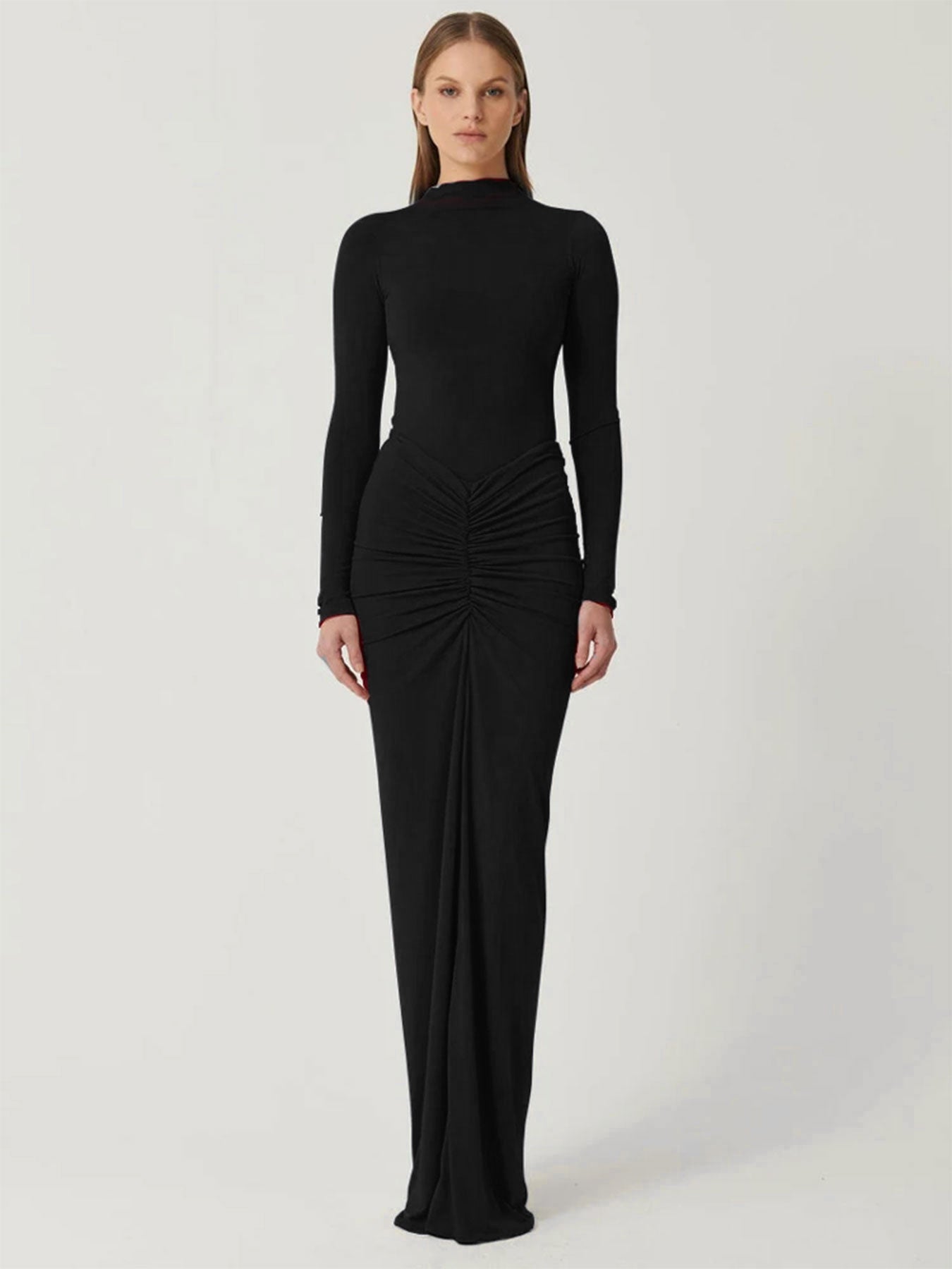 [MyShawty]　oscar high neck dress La Lune High Neck Twist Maxi Dress | Cream | Dresses | Shona