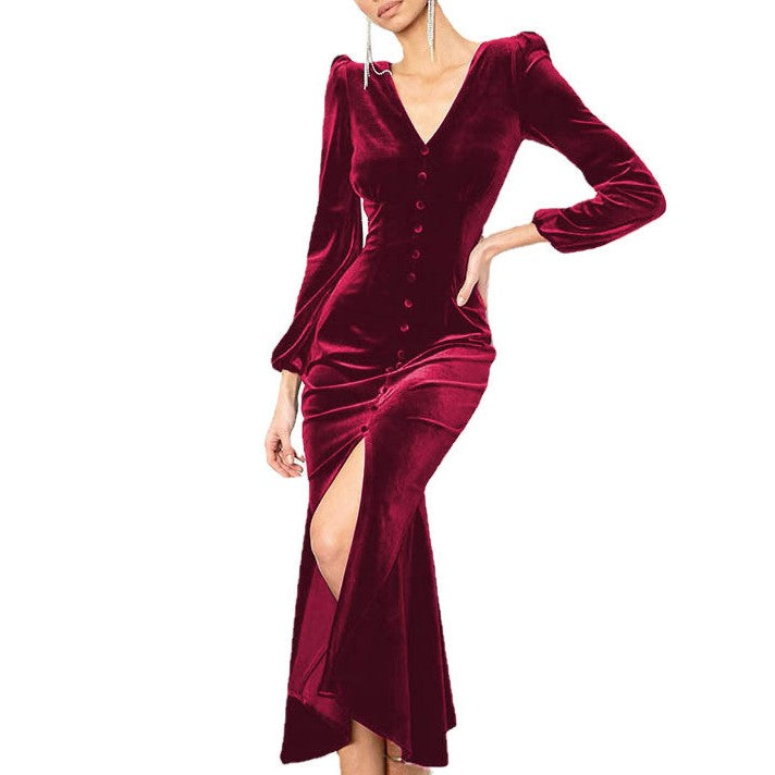 knee length dresses for ladies Shop Red Button Down Midi Dress - for Women | OUTZIDR