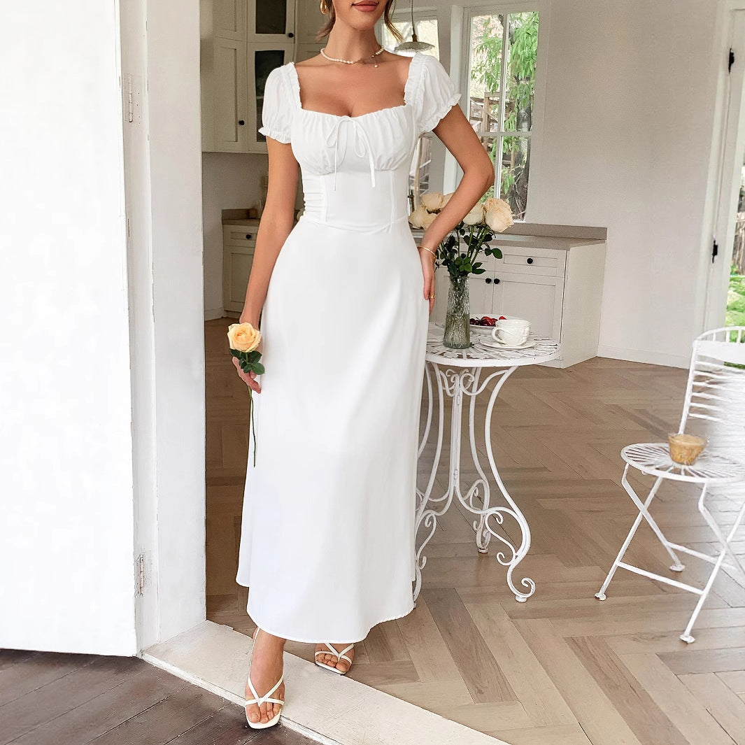 Shop White Off-Shoulder Bustier Fit & Flare Dress - for Women | OUTZIDR
