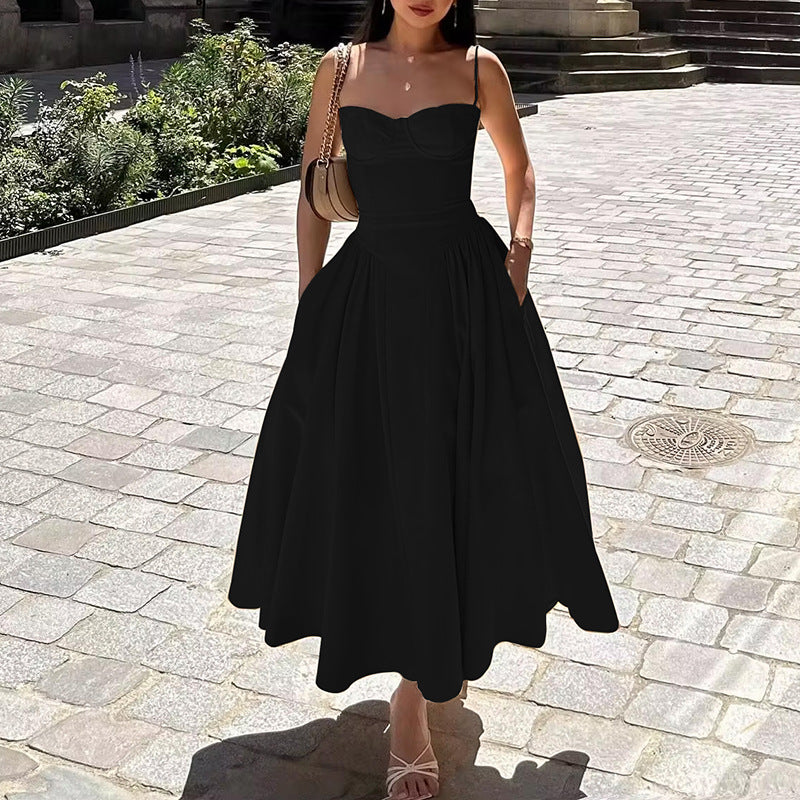 slim fit dress slacks Sweetheart Fit & Flare Midi Dress – bebe main image 1