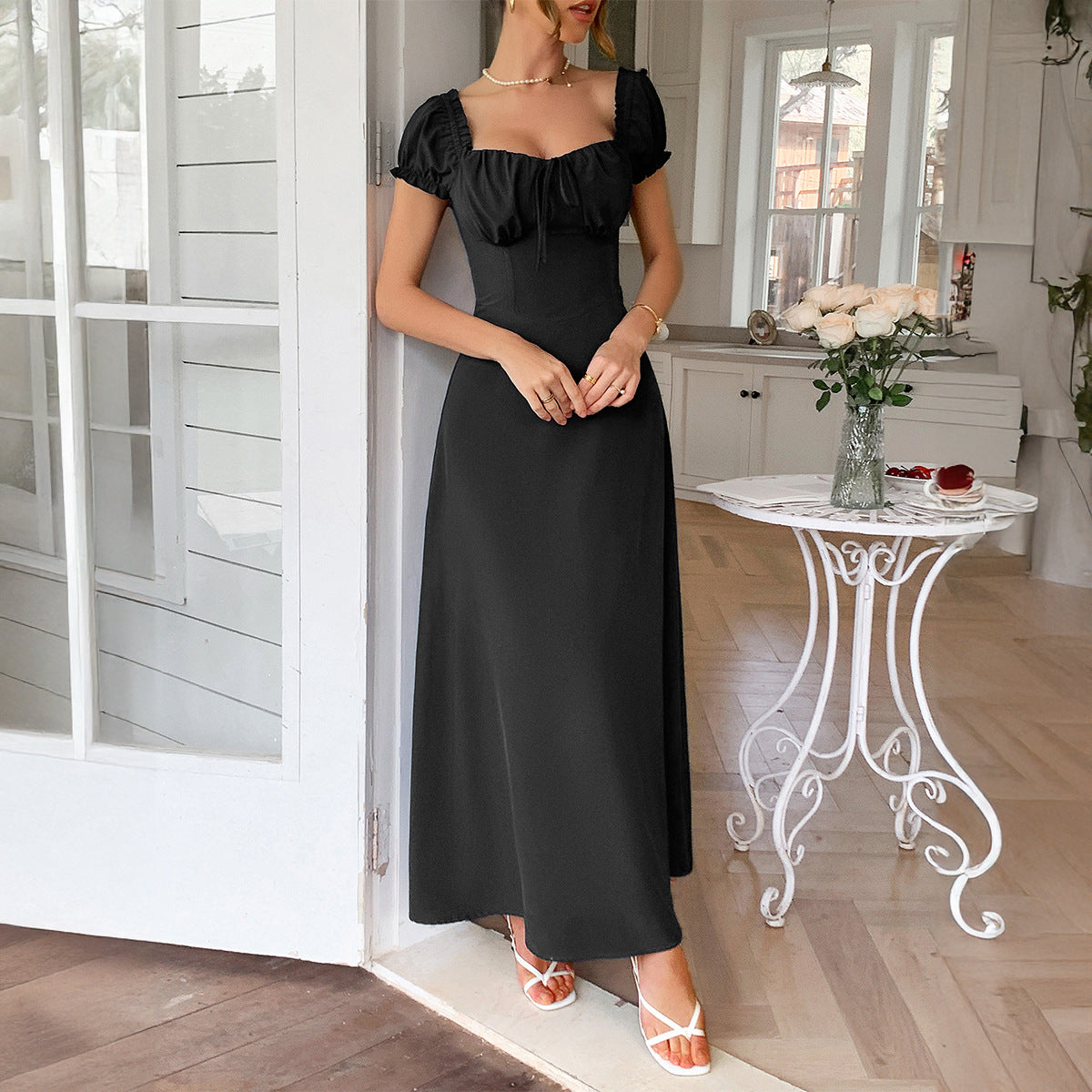 slim fit dress slacks Shop Black Off-Shoulder Bustier Fit & Flare Dress - for Women | OUTZIDR