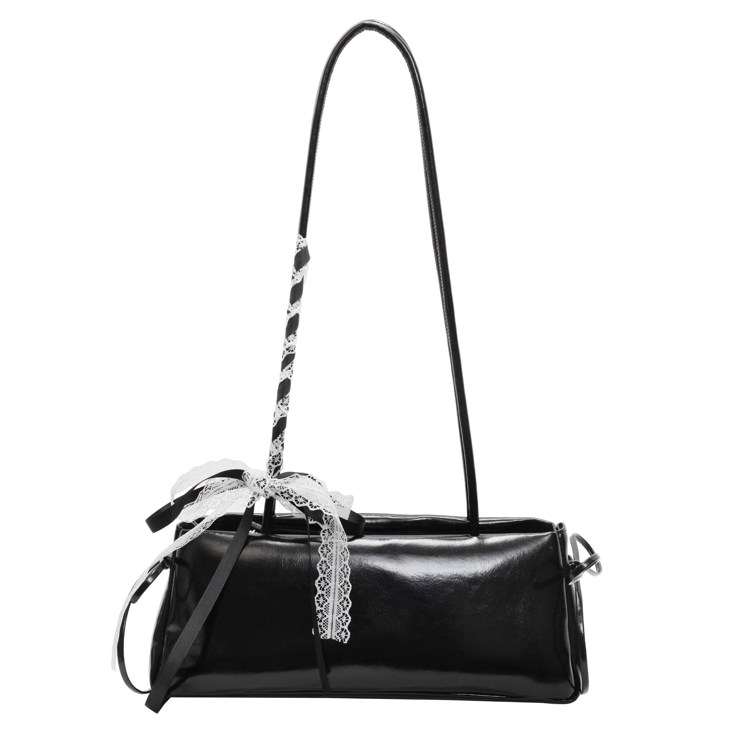 Shop Black Lace Bow Shoulder Bag - for Women | OUTZIDR | Gen
